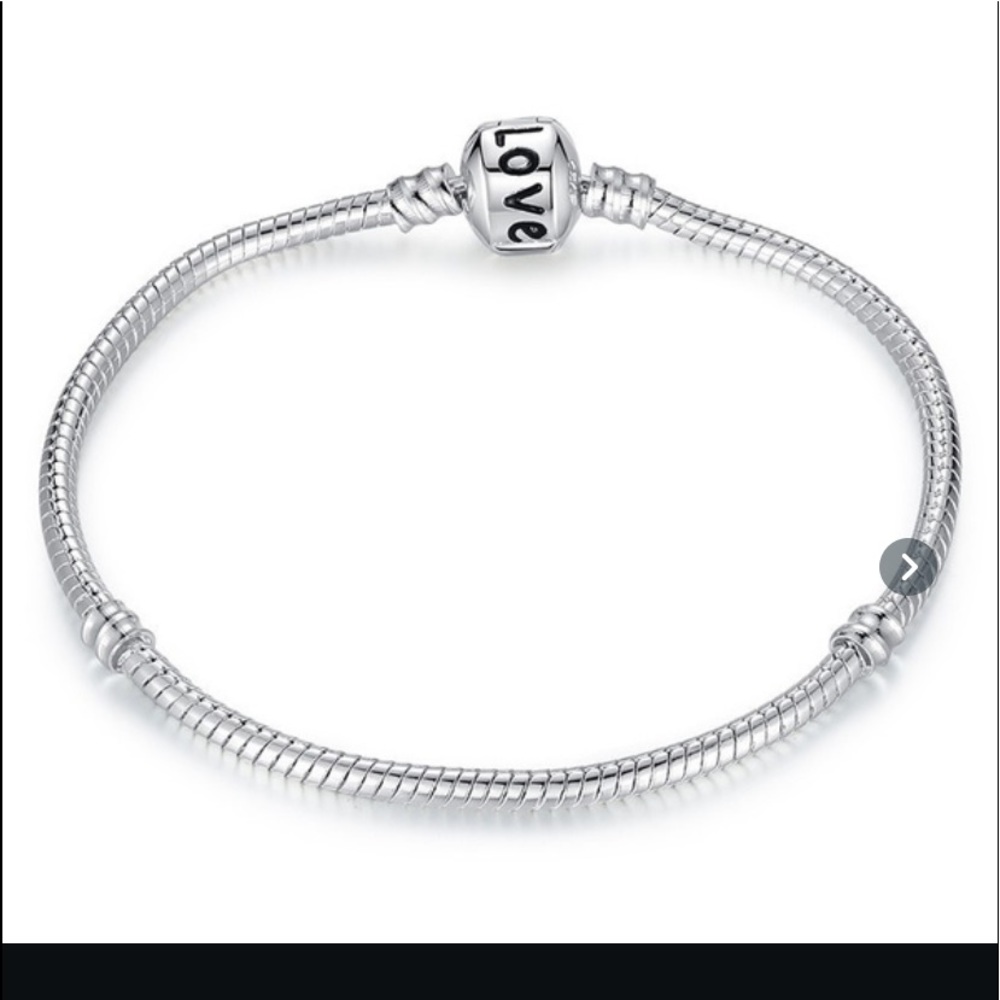 925 Sterling Silver European Snake Chain Bracelet